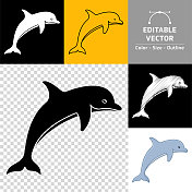 海豚图标。 海豚图标。