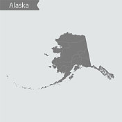 阿拉斯加的地图