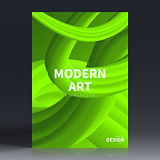 宣传册模板排版，绿色封面设计，商业年报，宣传单，杂志