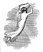 从双耳瓶中倒水的奈阿德女神- 19世纪
