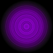 辐射同心圆紫色在一个黑暗的背景。