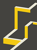 抽象黄色立方体模型结构设计材料图案海报背景 抽象黄色立方体模型结构设计材料图案海报背景