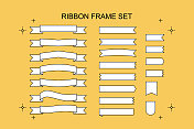 丝带框架矢量插图集