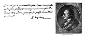 马克西米连・罗伯斯庇尔的肖像，手写文字和签名