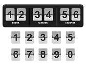 倒计时时钟显示矢量插图 倒计时时钟显示矢量插图