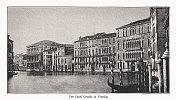 意大利威尼斯大运河，半色调印刷，1894年出版