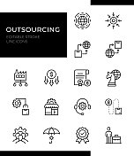 外包图标-线条系列-可编辑笔画 外包图标-线条系列-可编辑笔画