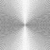 黑白半色调效果产生球形错觉。