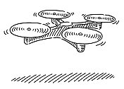 飞行的四旋翼机绘图