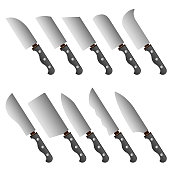 厨刀图标套装 厨刀图标套装