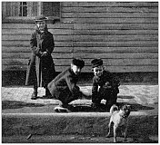 马萨诸塞州汉普顿县的古董照片:斯普林菲尔德,孩子们在沃辛顿街玩弹珠 马萨诸塞州汉普顿县的古董照片:斯普林菲尔德,孩子们在沃辛顿街玩弹珠