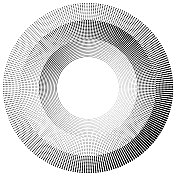 黑白半色调圆形图案具有从密集点到稀疏点的渐变。
