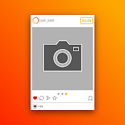 用于社交媒体设计的相框。后模板框架。插入你的图片