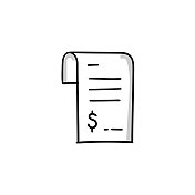 金融比尔素描涂鸦矢量线图标与可编辑的笔画。Icon适用于网页设计、移动应用、UI、UX和GUI设计。