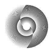 黑白同心圆线图案在漩涡。 黑白同心圆线图案在漩涡。