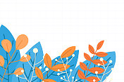 冬季树叶和植物类型二的插图