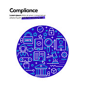 网页，标题，小册子，年度报告和书籍封面的合规相关横幅设计