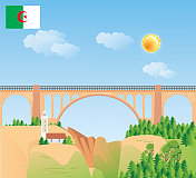 阿尔及利亚君士坦丁的西迪拉赫奇桥