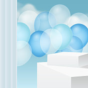 3d背景产品最小的讲台场景与几何平台。 3d背景产品最小的讲台场景与几何平台。