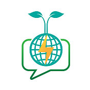 生态友好的自然能源图标概念