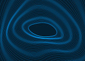 在深色背景上形成漩涡图案的蓝线。