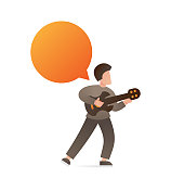 矢量角色弹吉他 矢量角色弹吉他