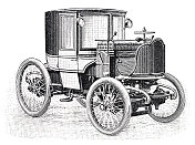 复古电动出租车由Jeantaud Paris 1897插图