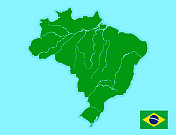 巴西地图。