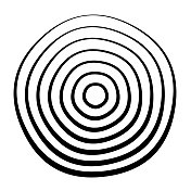 具有不同线宽图案的不均匀同心圆 具有不同线宽图案的不均匀同心圆