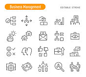企业管理图标-线系列