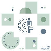 劳动力迷你信息图表设计