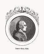 约翰・格奥尔格・布施(德国教育家，1728-1800)，木版雕刻，1869年出版