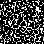 涂鸦花无缝图案 涂鸦花无缝图案