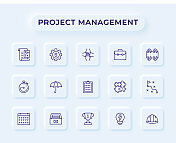项目管理线图标