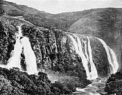 1895年印度的人物和地标:下瀑布，皮卡拉