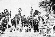 1895年印度的人物和地标:仰光金庙
