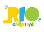 矢量标志为巴西里约狂欢节矢量股票插图