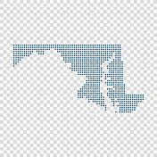 马里兰州地图的矢量