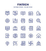 Fintech Line图标集