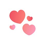 心形插画类型6为情人节，甜蜜的色彩主题