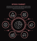 股票市场信息图表模板