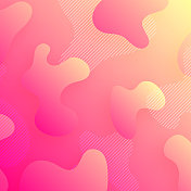 抽象设计与流体形状粉红色梯度背景