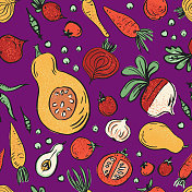新鲜水果和蔬菜的无缝模式