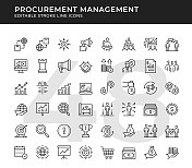 采购管理可编辑的线路图标 采购管理可编辑的线路图标