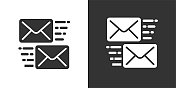 电子邮件图标。固体图标，可以应用在任何地方，简单，像素完美和现代风格