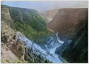 世界地标的古董照片(大约1894年):大峡谷，黄石公园