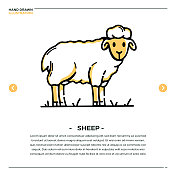 绵羊手绘图标设计