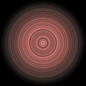 摘要具有径向梯度效应的同心圆。 摘要具有径向梯度效应的同心圆。