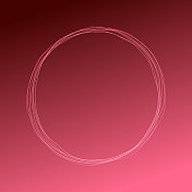 抽象的粉红色背景与一个白色的圆圈。