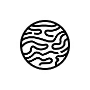 火星星球,外太空线图标 火星星球,外太空线图标